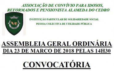 ASSEMBLEIA GERAL DE 23 DE MARÇO DE 2018