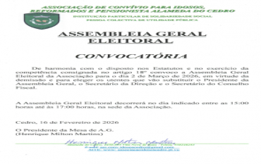 ASSEMBLEIA GERAL ELEITORAL 2026