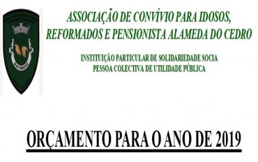 ORÇAMENTO PARA 2019