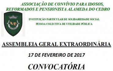 CONVOCATÓRIA DE ASSEMBLEIA GERAL EXTRAORDINÁRIA