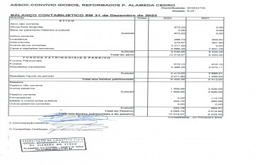 BALANÇO CONTABILÍSTICO EM 31/12/2022
